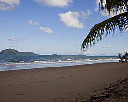 Beach in front of House