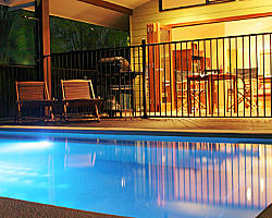 Night view of pool